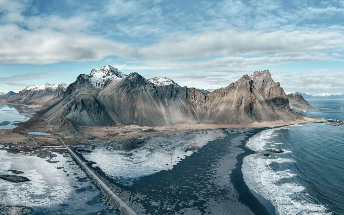 Stoksness en Vestrahorn in maart op IJsland