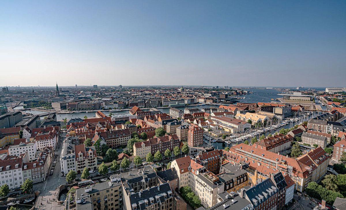 View from Vor Frelsers Kirke in Copenhagen