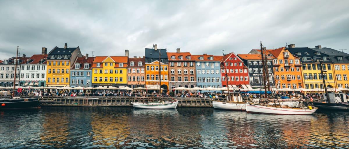 Panorama of Nyhavn in Copenhagen