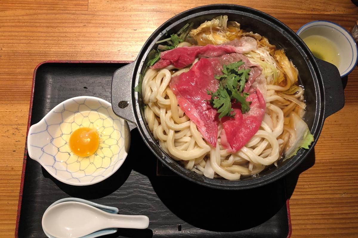 Sukiyaki with egg