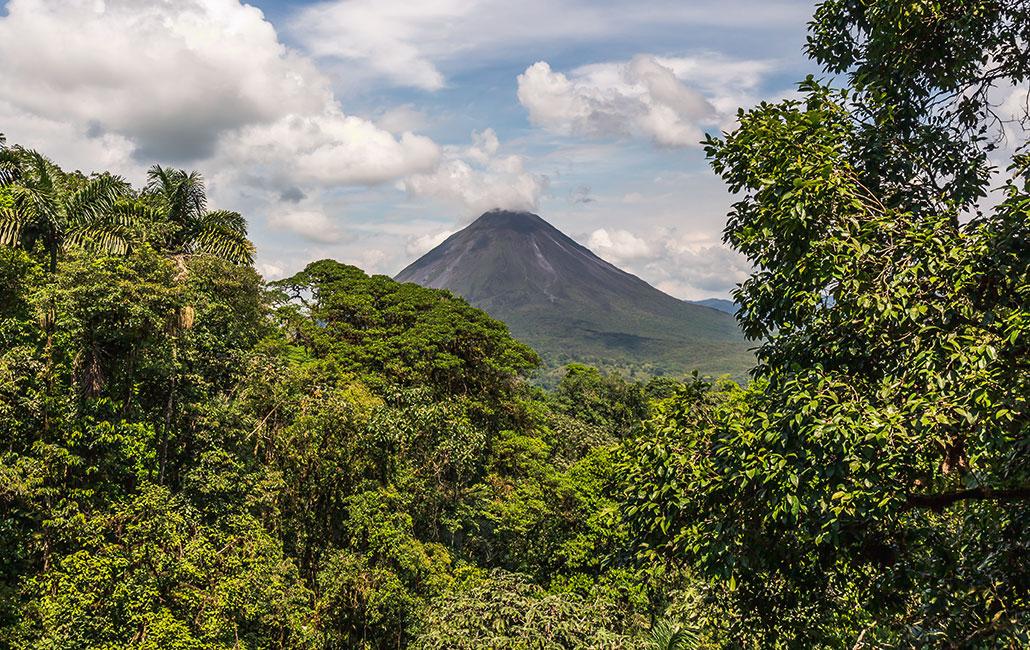 View of the Arenal Volcano in Costa Rica