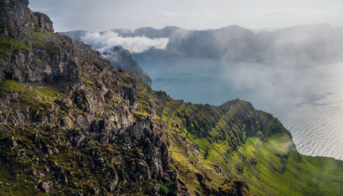 Kaap Enniberg, Faeröer eilanden uitzicht top