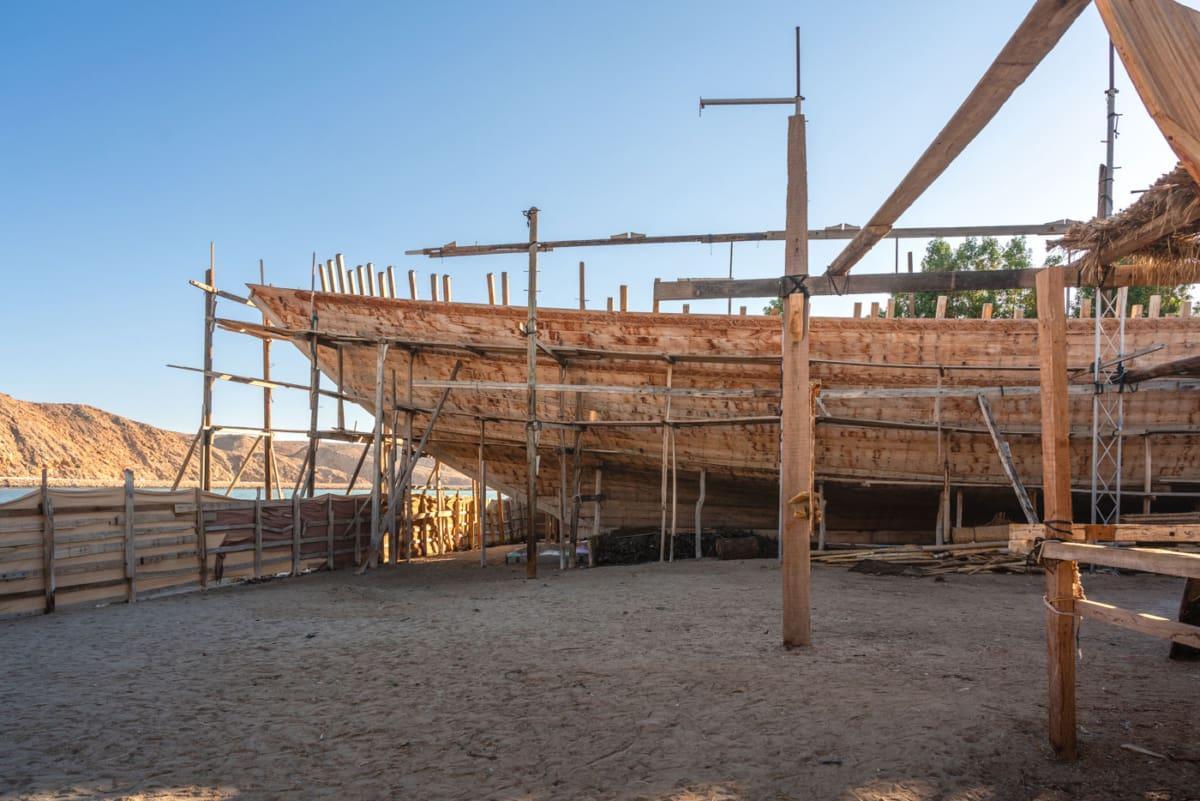 Dhows are still traditionally handcrafted here.