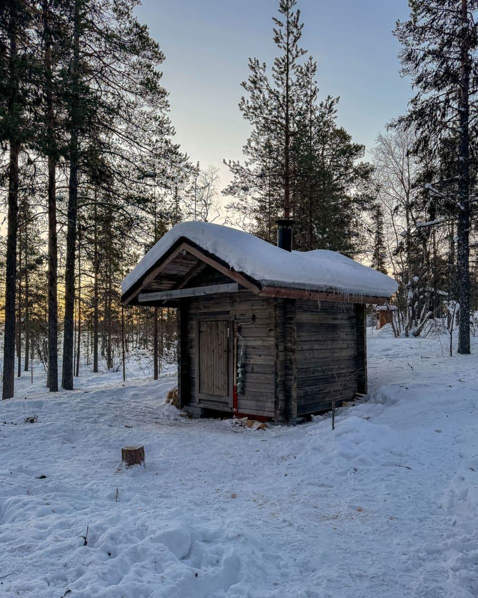 Sauna in Finland at our 1st cabin