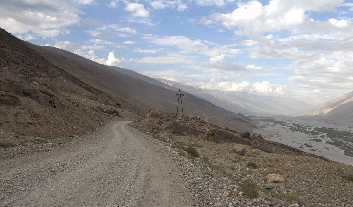 Wakhan Corridor links Tadzjikistan en rechts Afghanistan