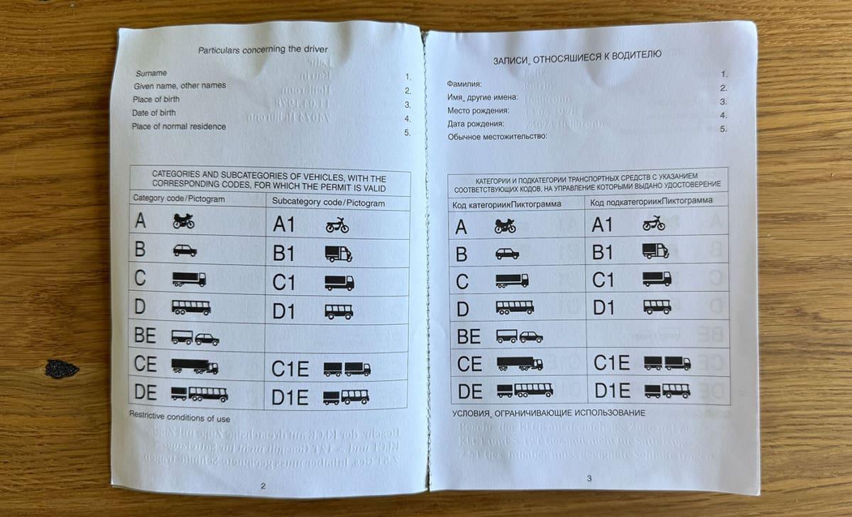 Belangrijk bij het internationale rijbewijs zijn deze vertalingen.
