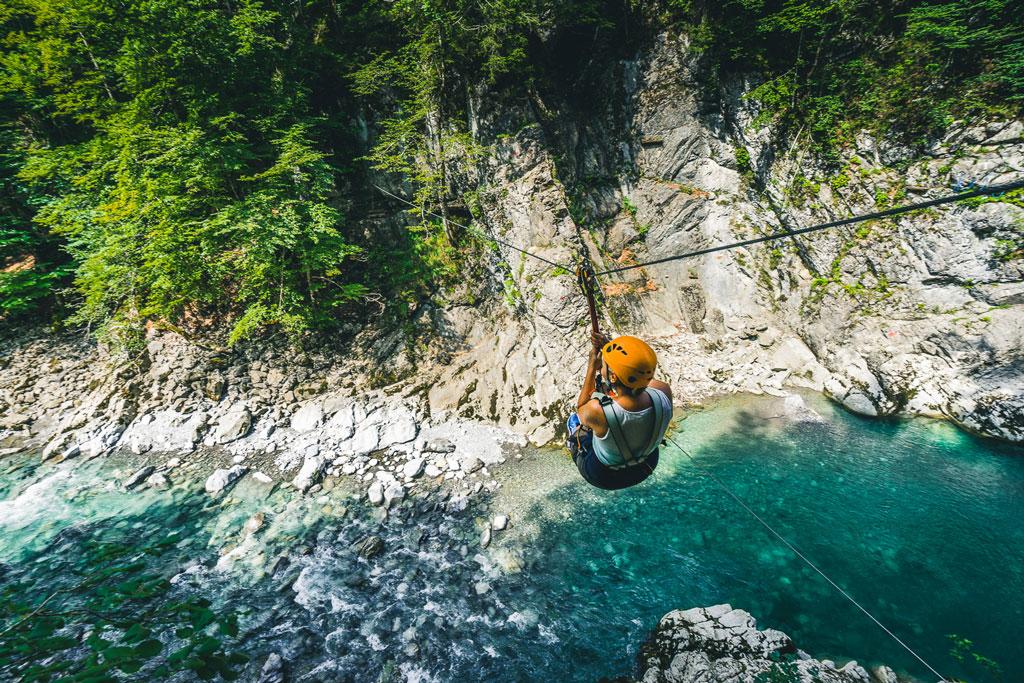 Bregenzerwald Hoogtouwenpark Abseilen