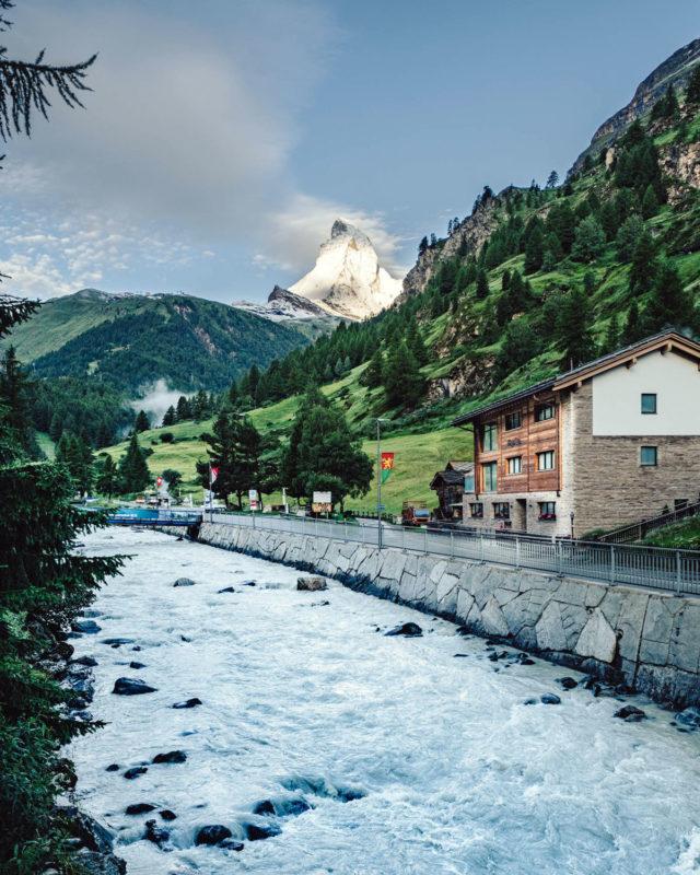 Zonsopgang Zermatt Matterhorn