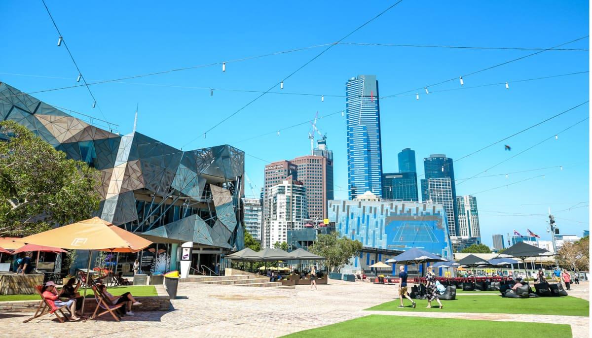 Federation Square: Cultureel centrum en evenementenlocatie