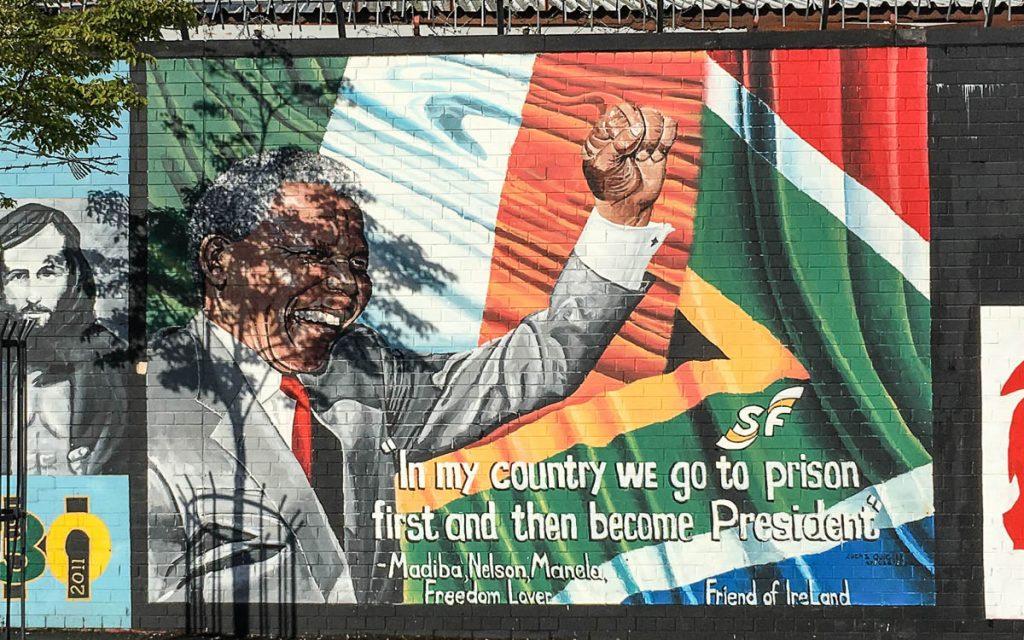 Belfast attractions Murals Nelson Mandela