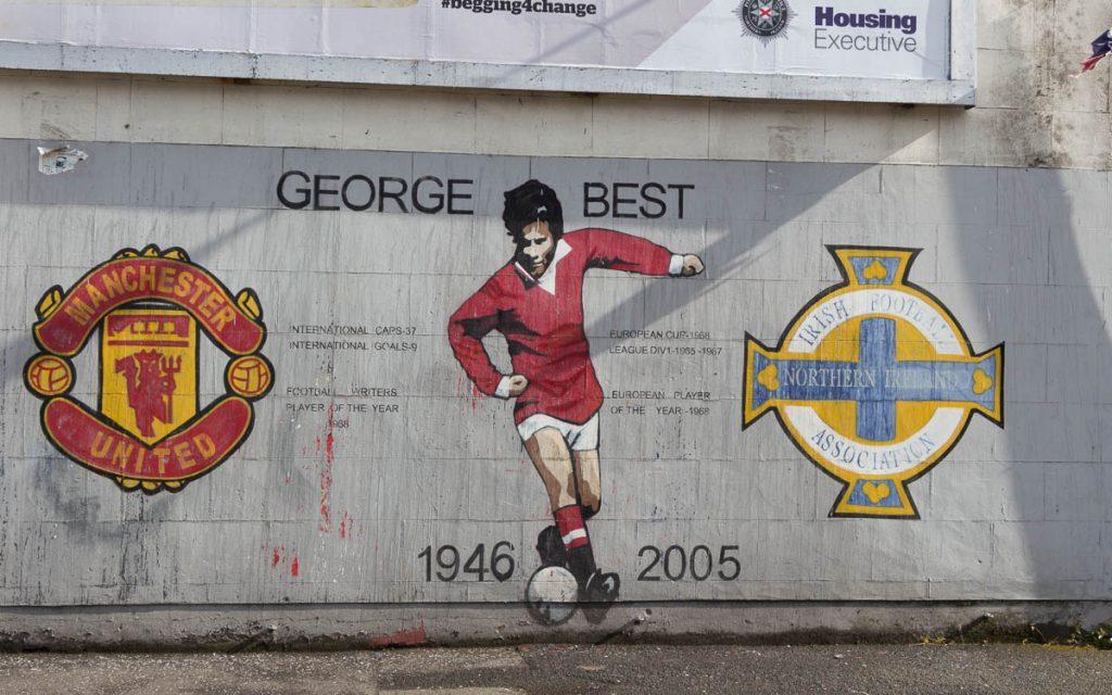 Murals in Belfast George Best Blythe Street mural