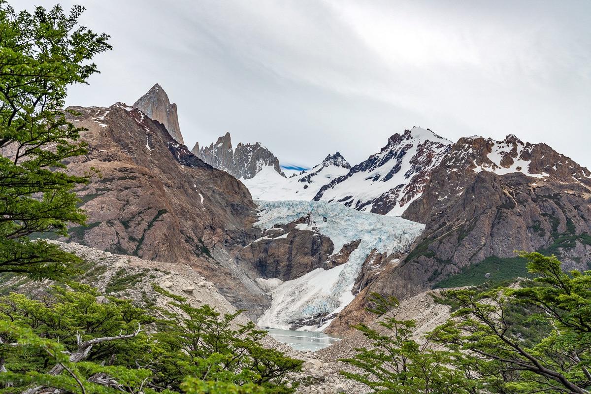 Mirador Piedras Blancas. Wandeling naar Laguna de los Tres, El Chaltén.