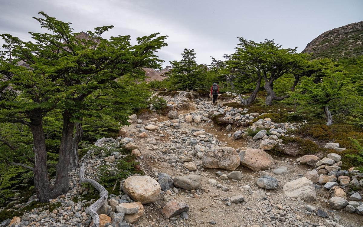 De klim begint. Wandeling naar Laguna de los Tres