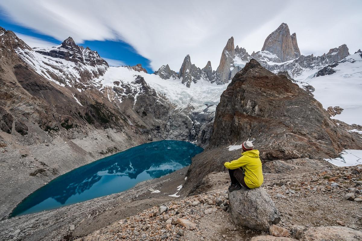 Laguna Suica en rechts achter het Fitz Roy-massief