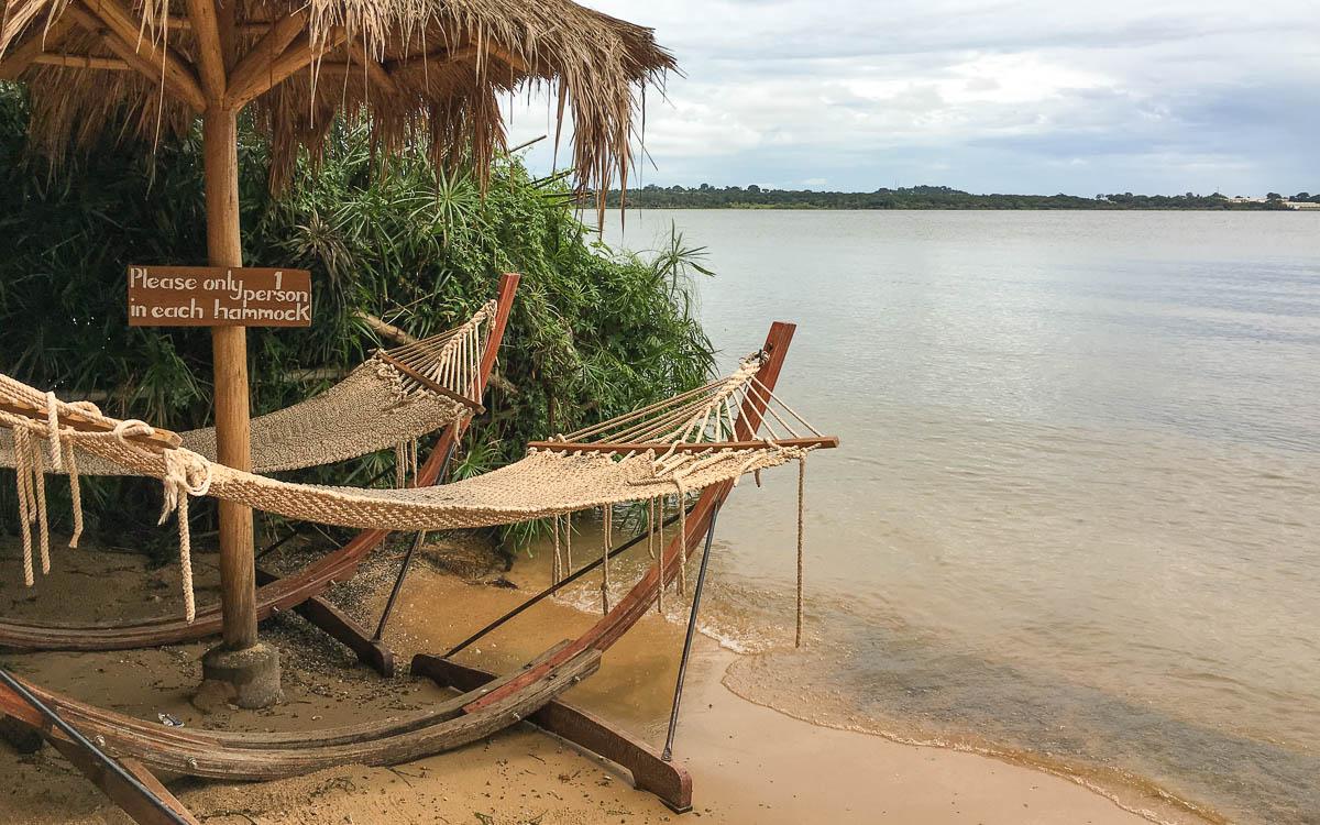 entebbe hammocks by Lake Victoria