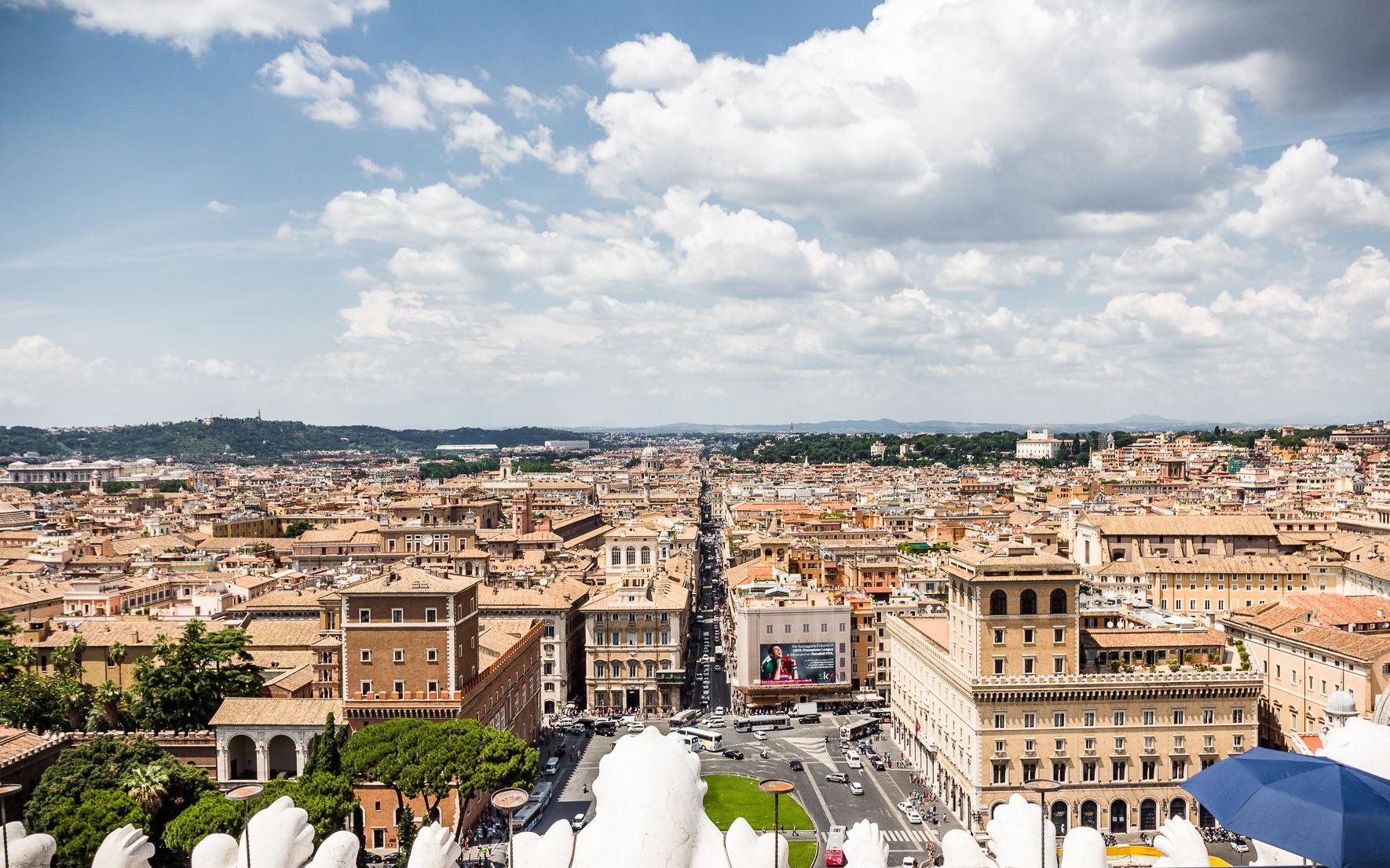 View from Vittoriano in Rome