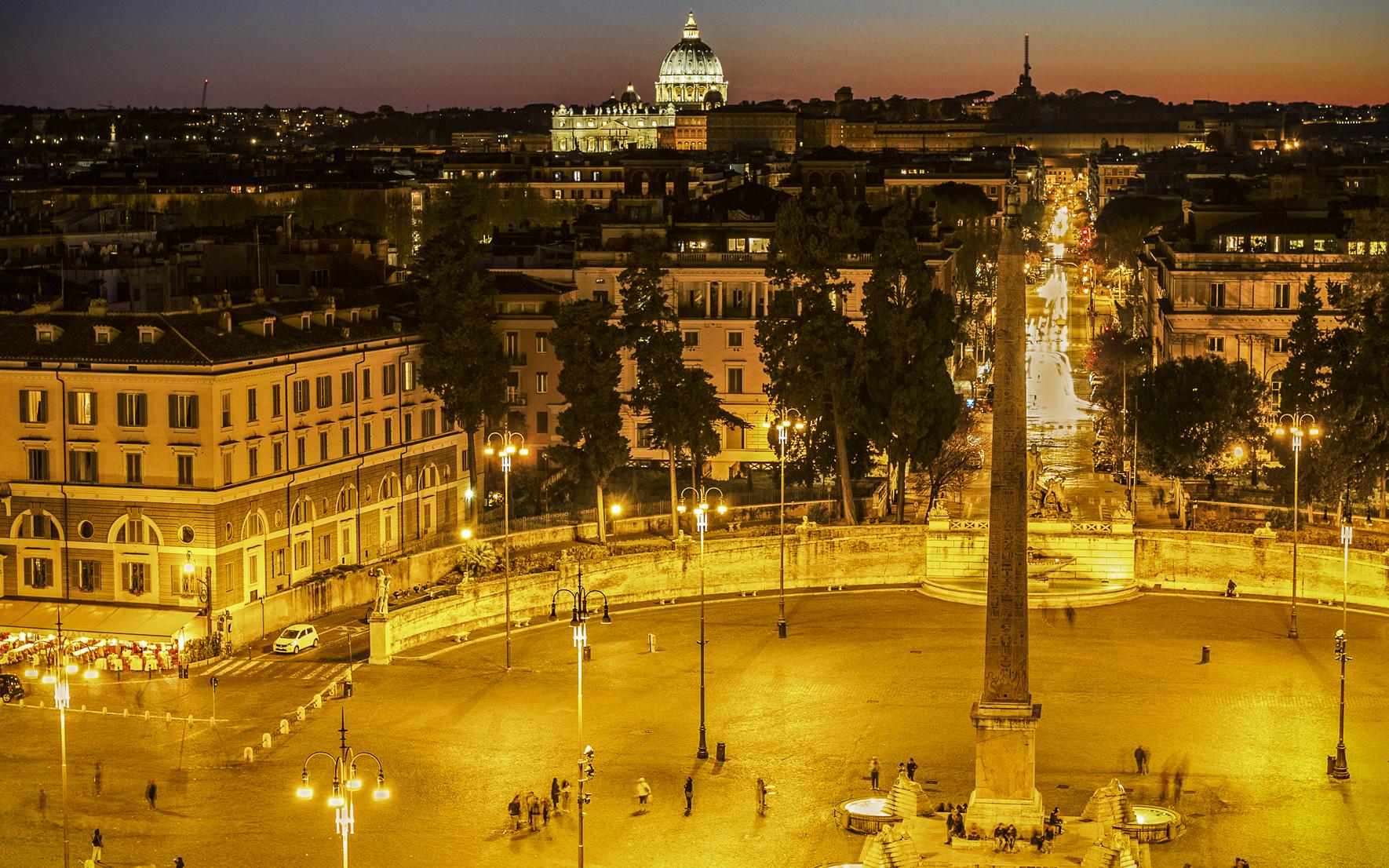 View from Piazza del Popolo Rome