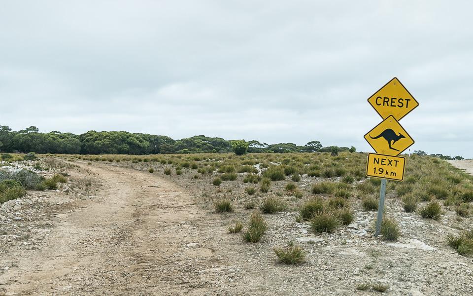 Driving on Kangaroo Island Australia unpaved roads