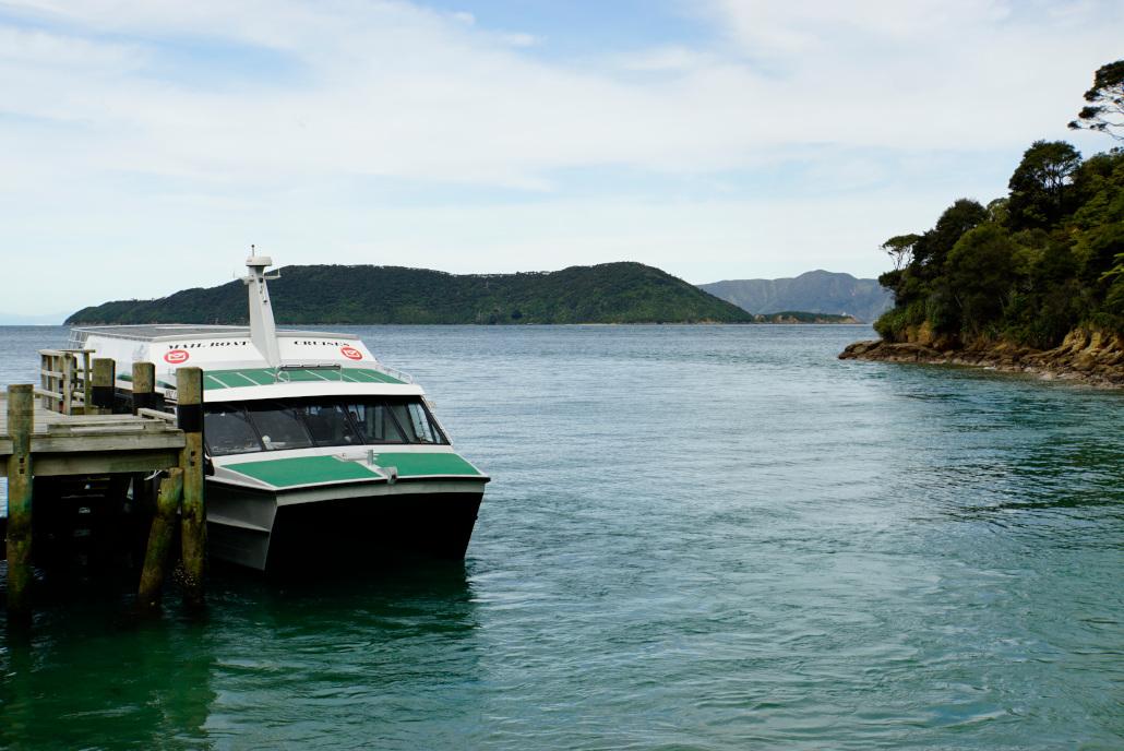 Mail boat in the Marlborough Sounds