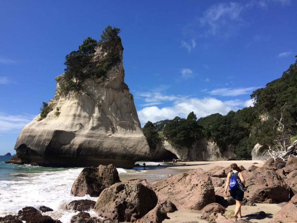 Rock formations at Cathedral Cove