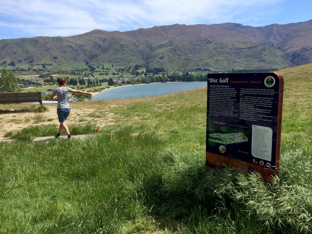 Disc golf course at Lake Wanaka