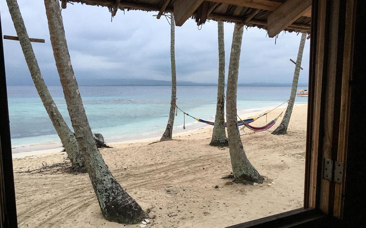View Isla Aguja in the morning San Blas Panama
