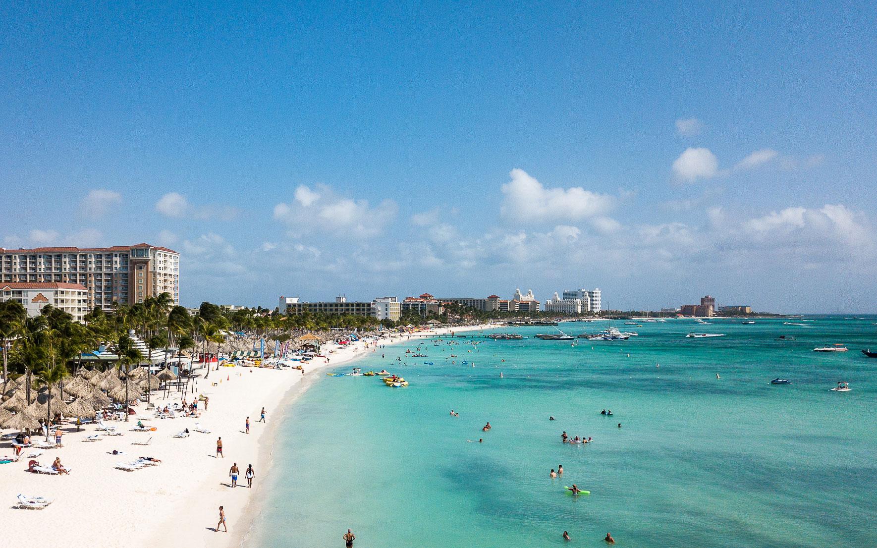 Palm Beach Aruba Luchtfoto