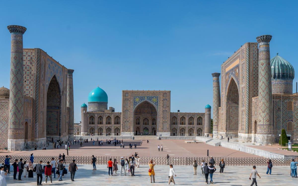 Registan Square in Samarkand, highlight of a trip to Uzbekistan