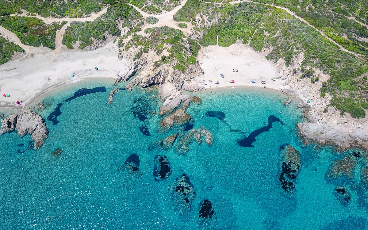 Capo Ferrato Drone Shot Sardinia