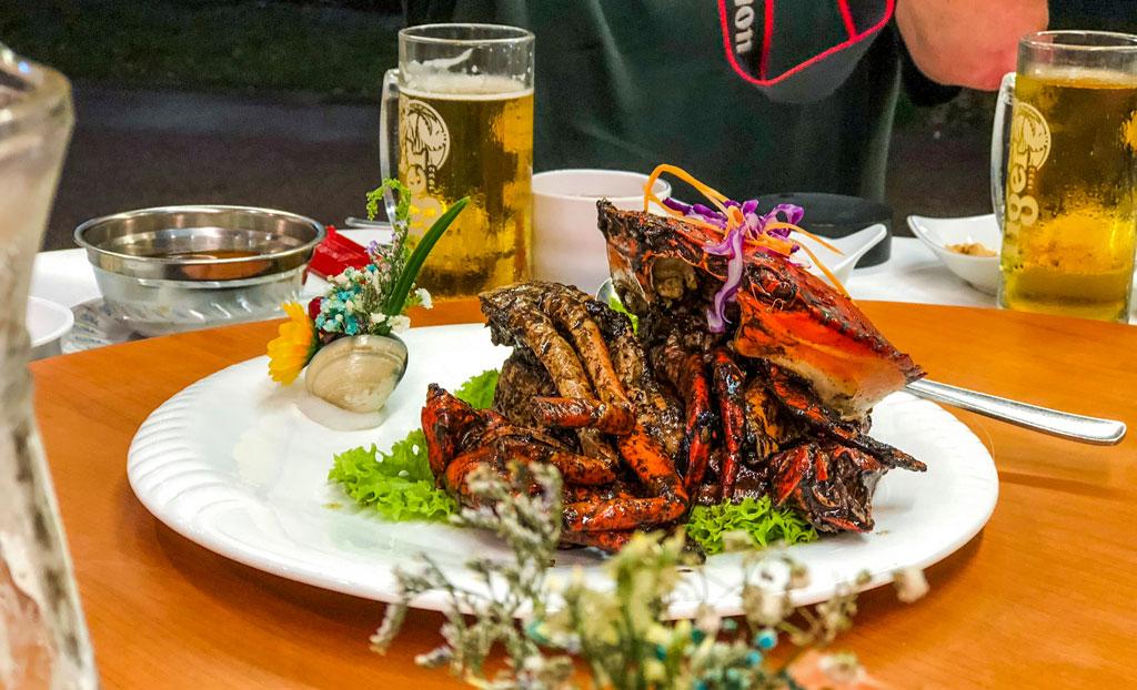 The "Black Pepper Crab" at Long Beach Seafood Restaurant