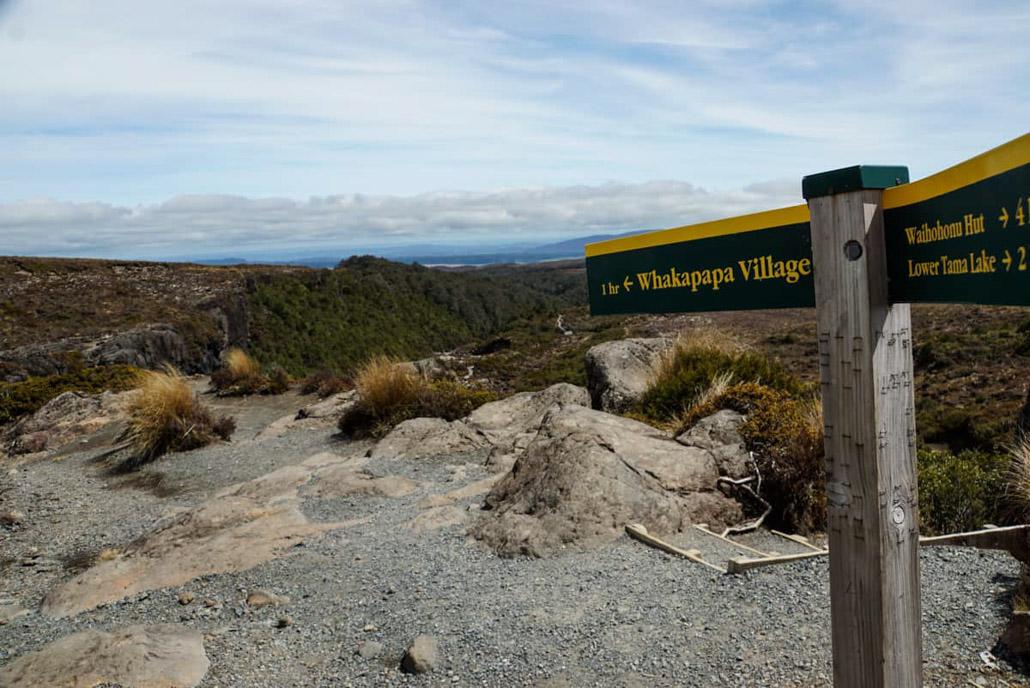 Signpost Tongariro Whakapapa Village
