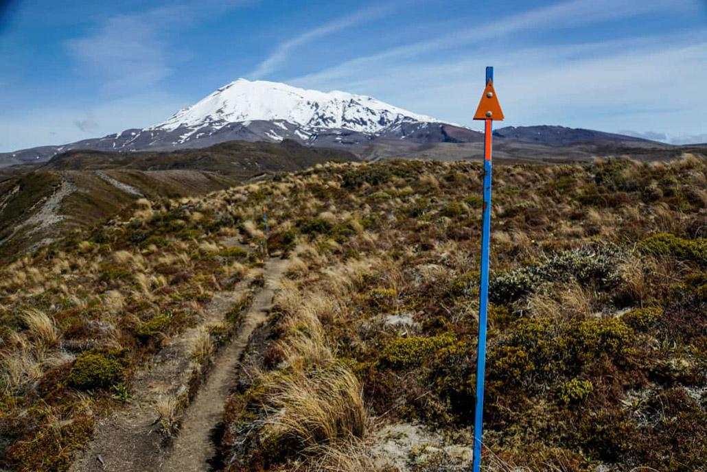 Trail marker Tongariro National Park