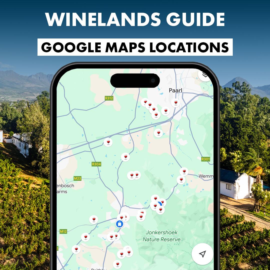 Buy map of wine lands for Google Maps