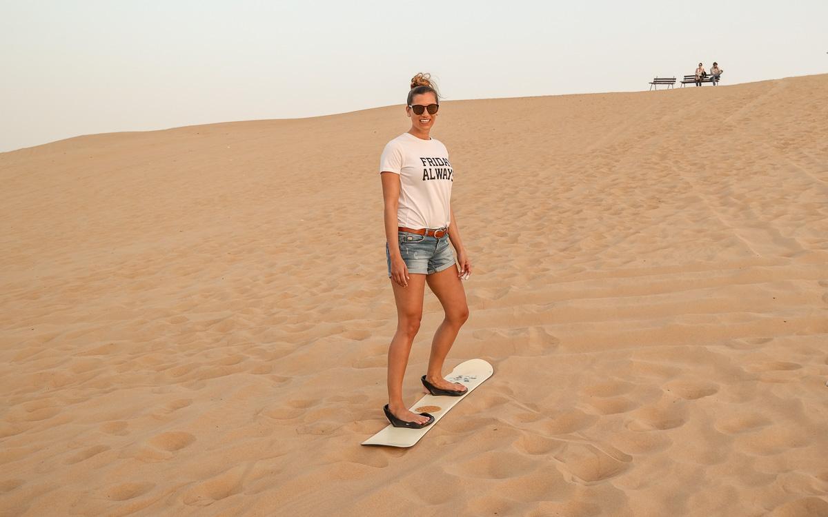 Dubai Tips Desert Safari Sandboarding