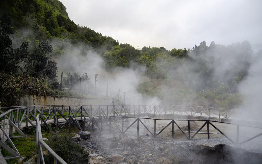 Geyser Caldeira das Furnas Azores island