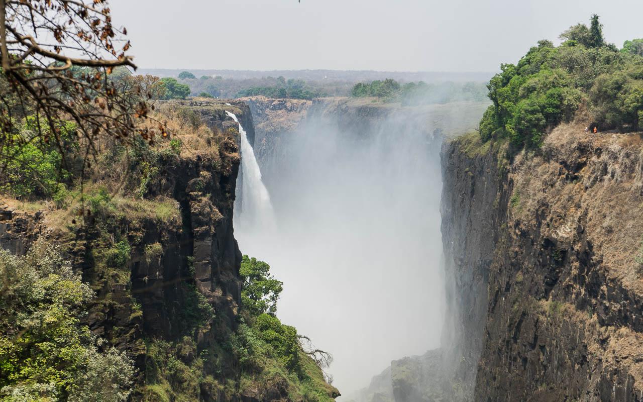 Uitzichtpunt Victoria Watervallen in Zimbabwe