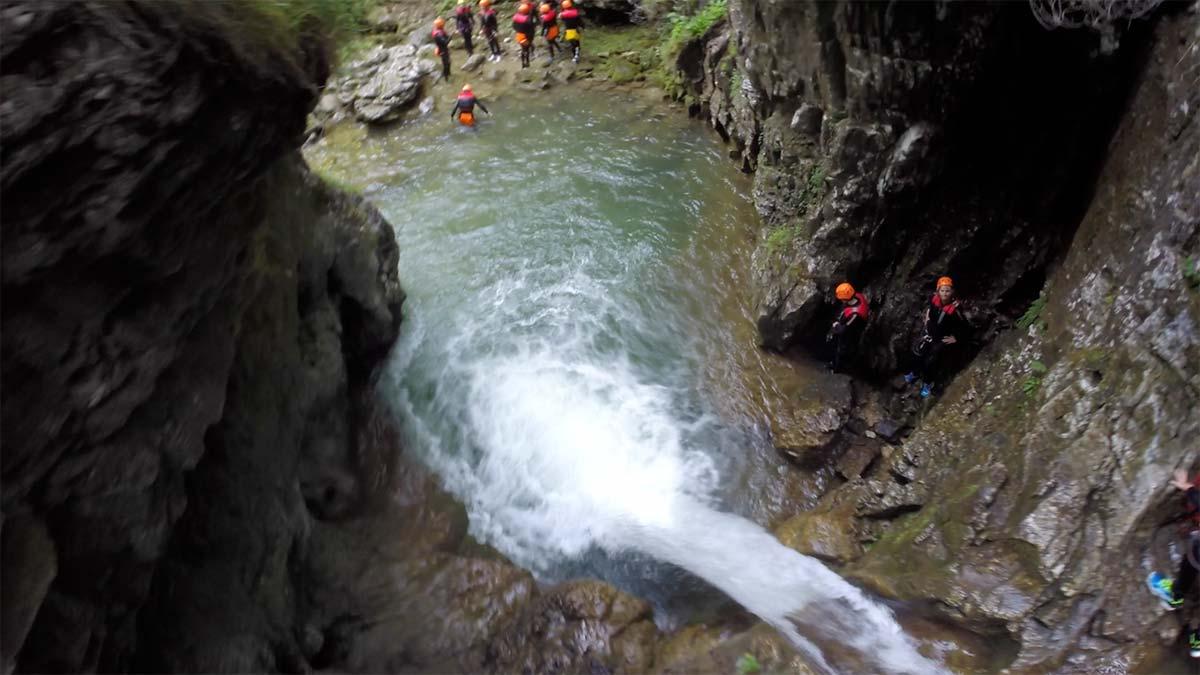 Lake Garda tips Garda Trentino Canyoning Rio Nero Jump into water