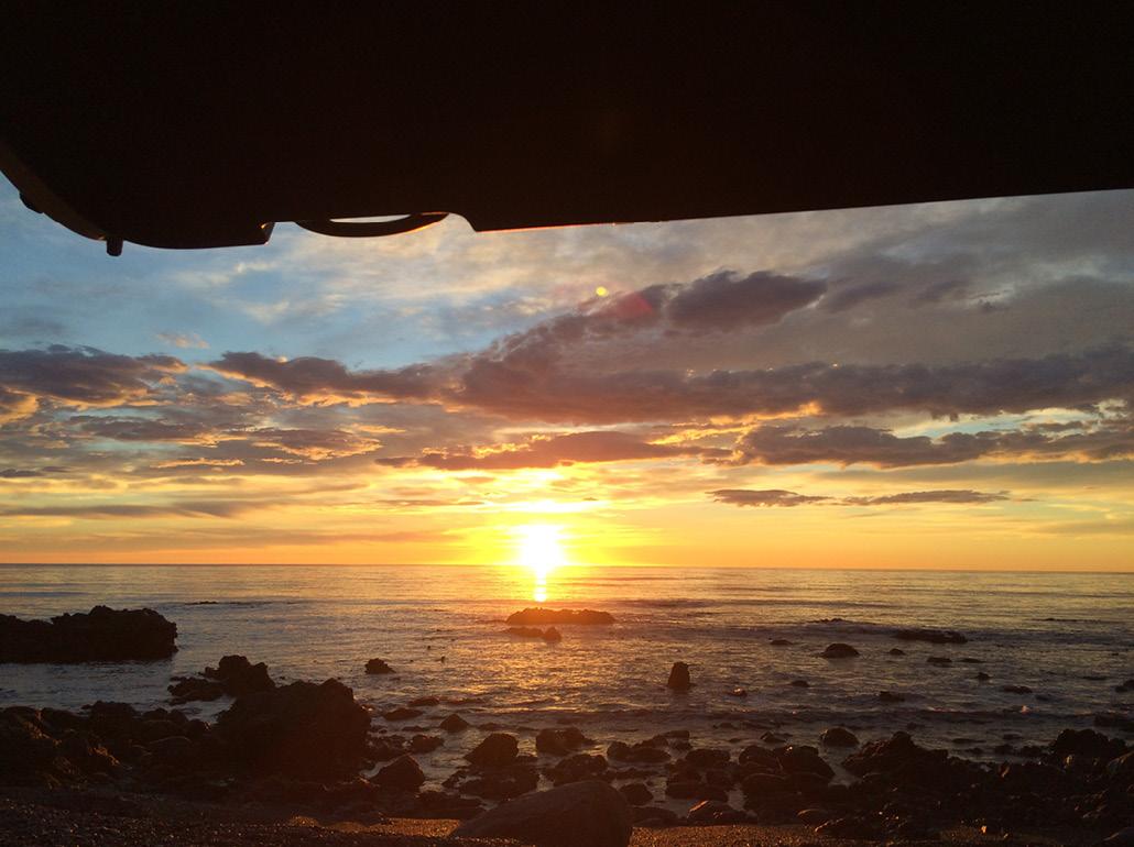 Campervan at sunrise