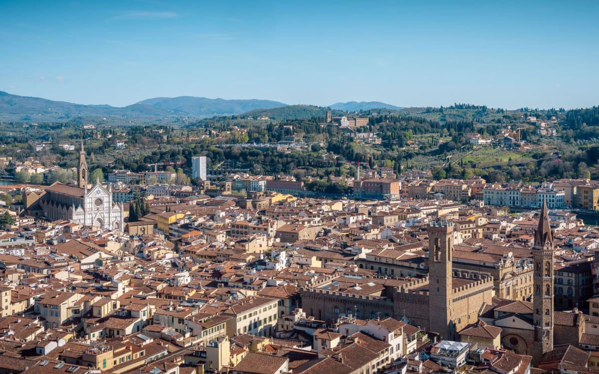 Uitzicht vanaf de koepel van de Duomo in Florence