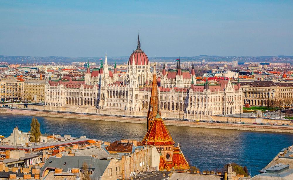 View of the Parliament Building in Budapest