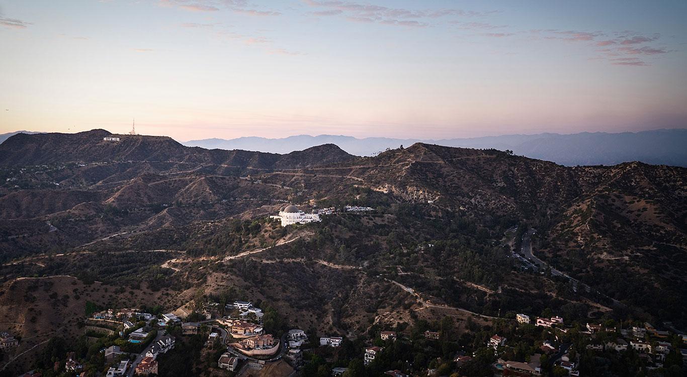 Griffith Observatorium en Hollywood Hills LA
