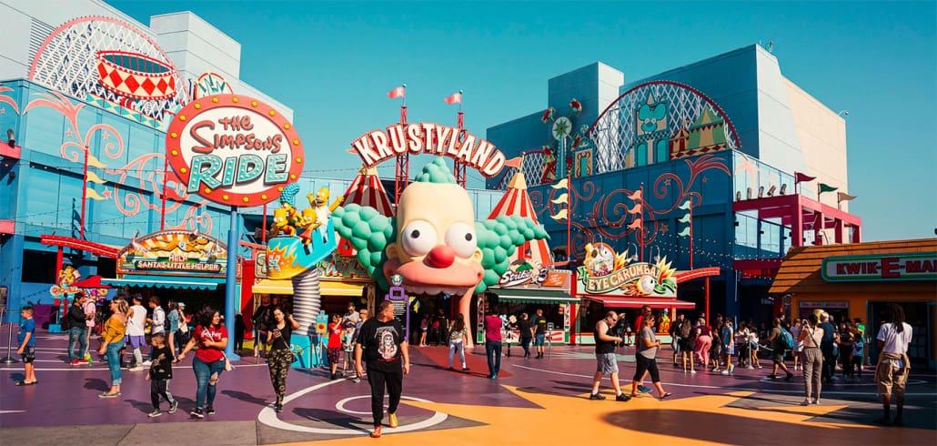 Bezoek aan Universal Studios Hollywood Krustyland