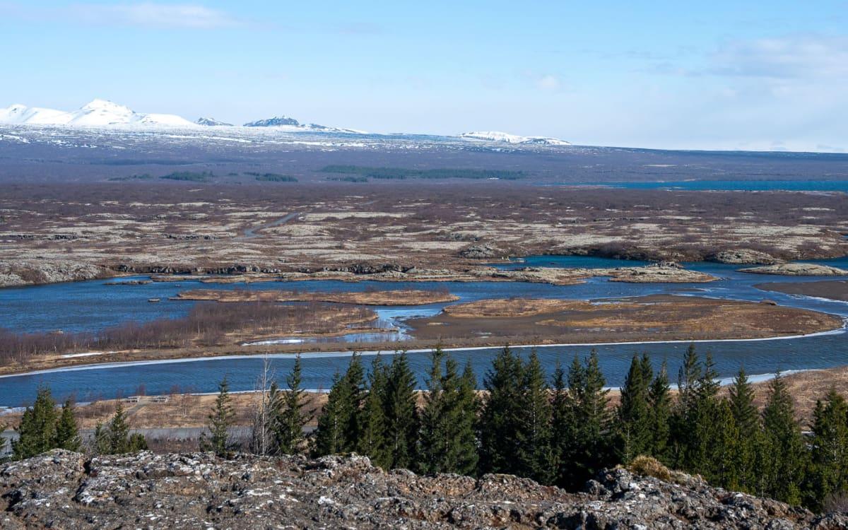 Thingvellir in de winter - ook mooi met de witte bergen op de achtergrond.