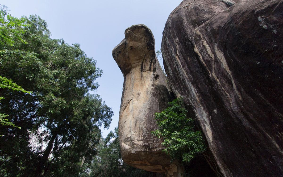 cobra-head cave in Sigiriya