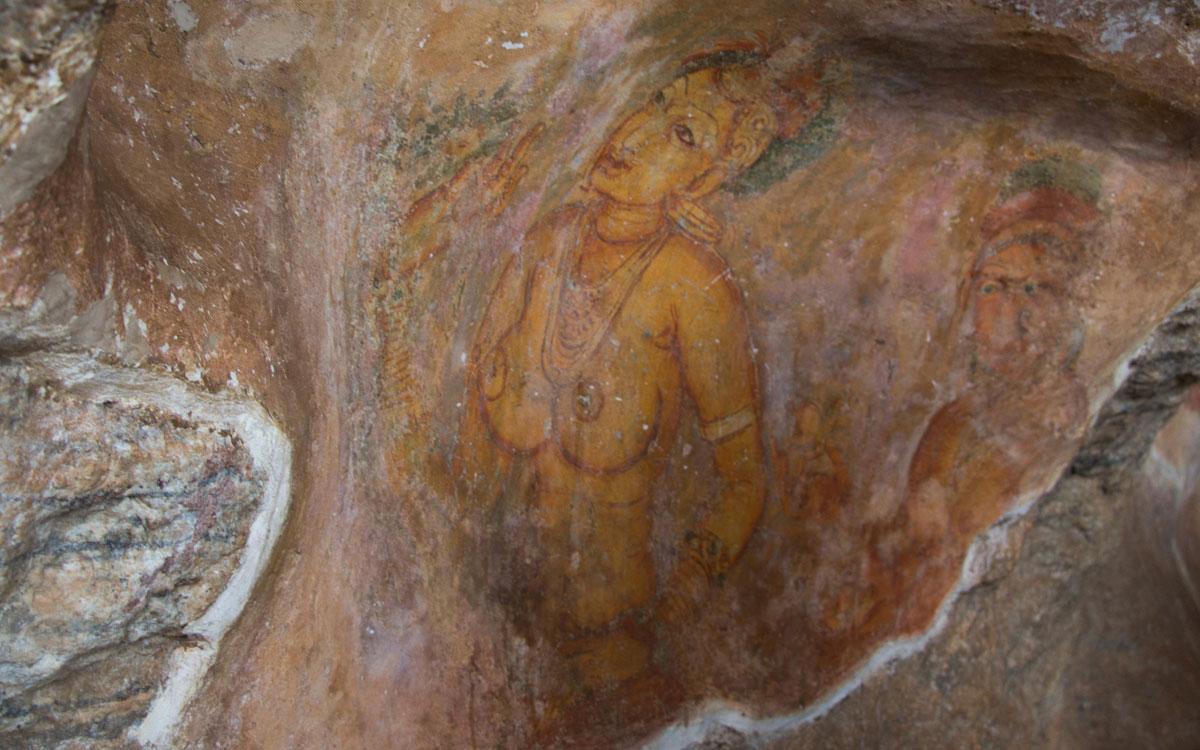 Cloud Maiden frescoes in Sigiriya