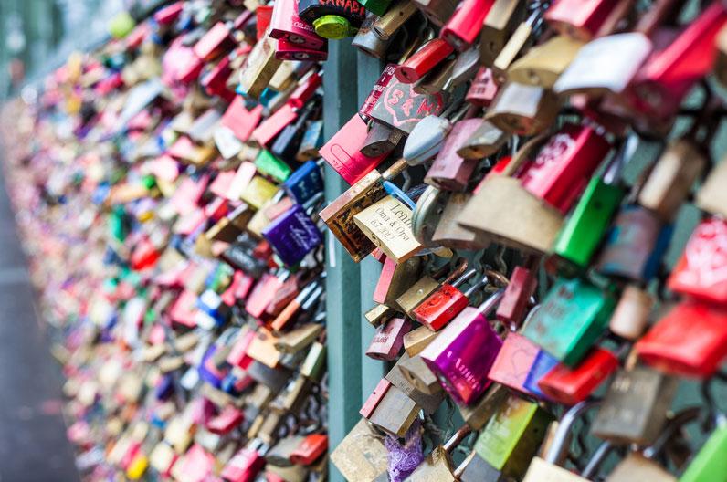 The Love Locks on the Cologne Hohenzollern Bridge
