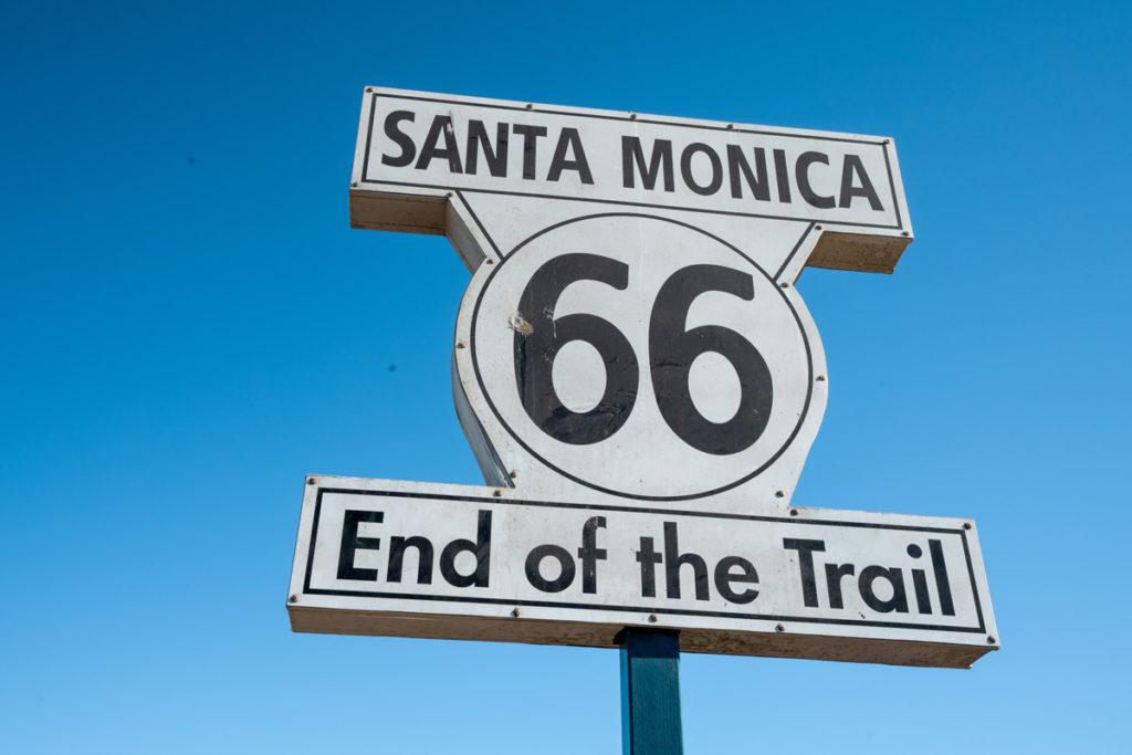 Einde van de Route 66 Santa Monica Pier
