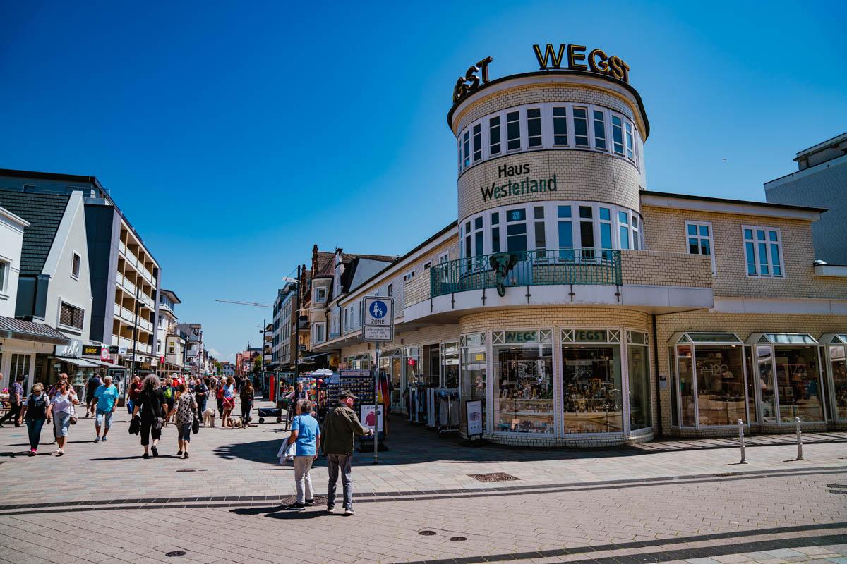 Winkelstraat in Westerland op Sylt