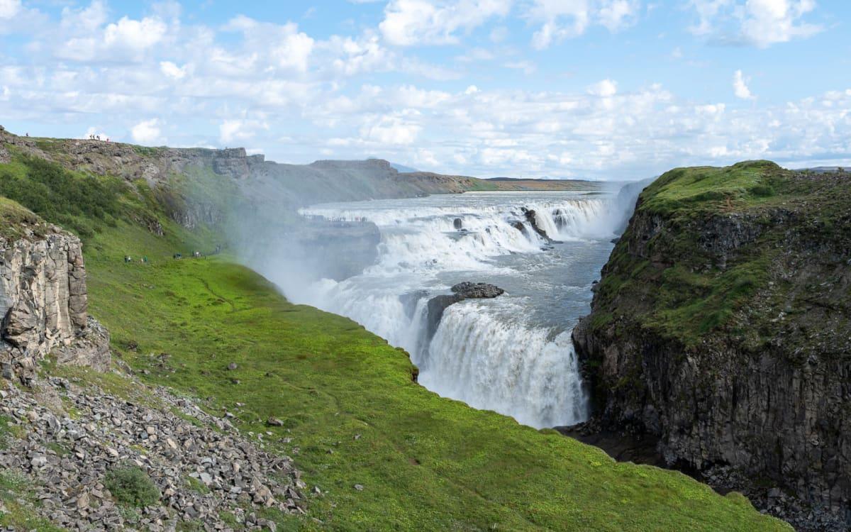 Gullfoss waterfall Golden Circle Iceland in summer