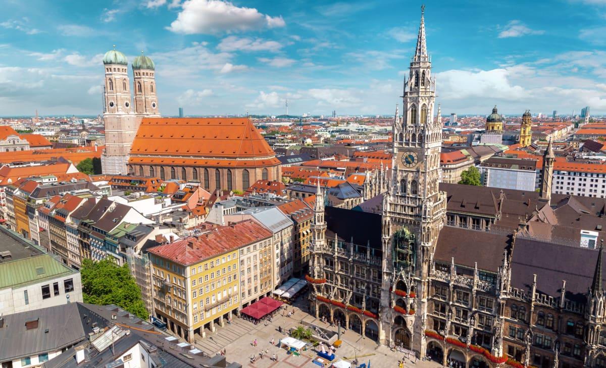 Munich Marienplatz View from the Old Peter